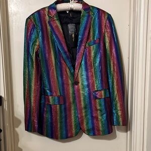 NWT multi coloredSport Coat with Metallic Shine